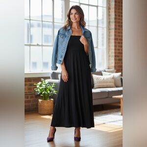 Mudd Black Strapless Maxi Dress